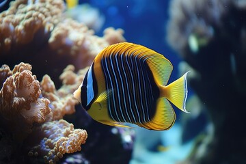 Obraz premium Yellow and Black Striped Fish