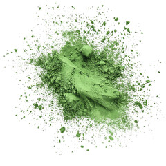 Green powder explosion vibrant colors abstract art