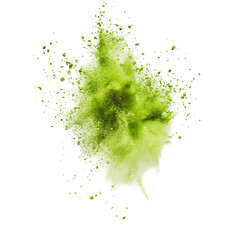 Green explosion abstract art vibrant hues dynamic energy