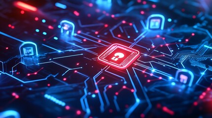 AI-powered cybersecurity protection with digital encryption high resolution wallpaper