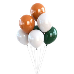 Festive Balloons Joyful Celebration Orange White Green Balloons