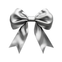 Elegant silver bow luxurious gift wrapping festive occasion