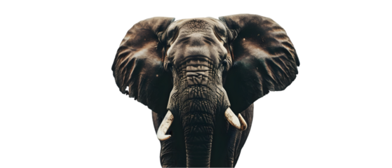 Majestic Elephant Portrait for Dark Background.