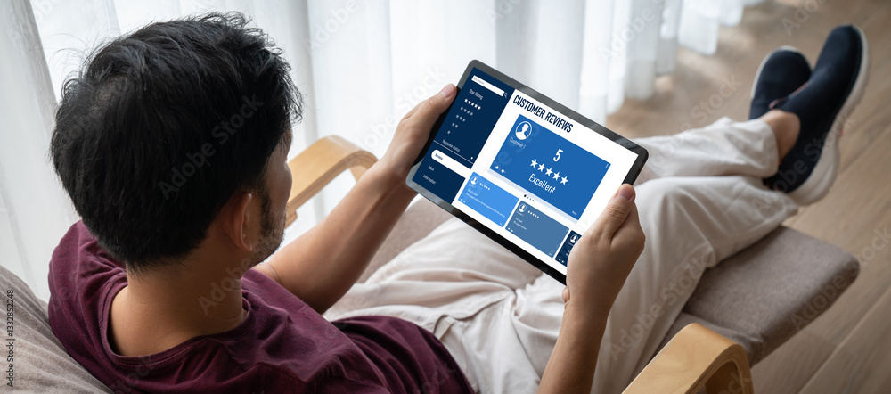 Poster customer experience and review analysis by modish computer software for corporate business
