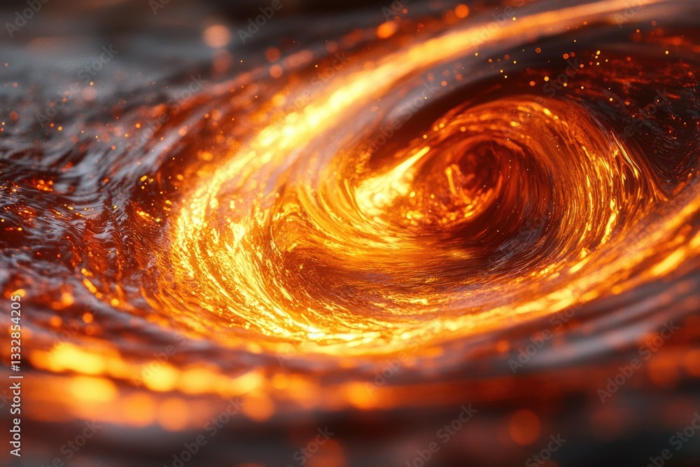 Poster a fiery vortex, swirling molten lava creating a mesmerizing and intense visual spectacle.