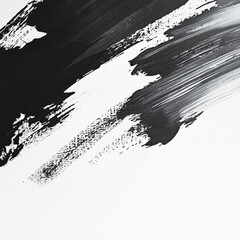 black strokes acrylic white and black different shapes convolutions brush strokes no color 