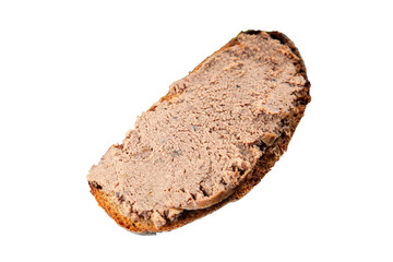 Pate meat chicken liver tasty fresh gourmet food background on the table rustic food top view copy space