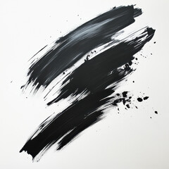 black strokes acrylic white and black different shapes convolutions brush strokes no color 
