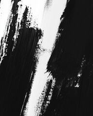 black strokes acrylic white and black different shapes convolutions brush strokes no color 