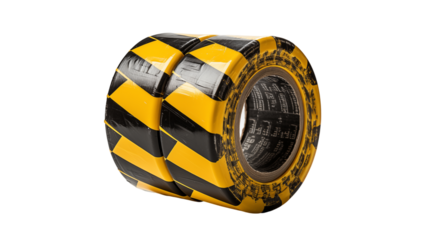 Yellow Black Warning Tape Industrial Safety Equipment, Hazard Design for Construction Sites.