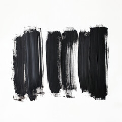 black strokes acrylic white and black different shapes convolutions brush strokes no color 
