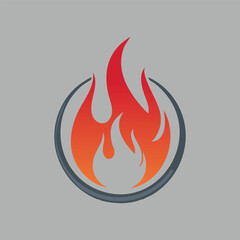 Burning Fiery graphic encircled