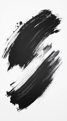 black strokes acrylic white and black different shapes convolutions brush strokes no color 