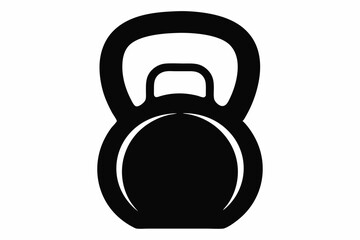 kettlebell line art silhouette vector illustration