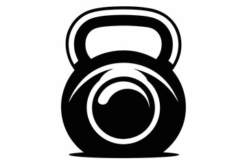 kettlebell line art silhouette vector illustration