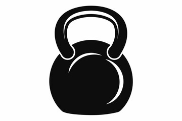 kettlebell line art silhouette vector illustration