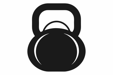 kettlebell line art silhouette vector illustration