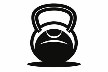 kettlebell line art silhouette vector illustration