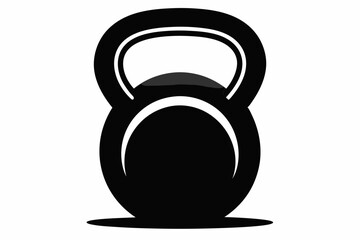 kettlebell line art silhouette vector illustration
