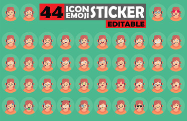 Versatile Set of Cartoon Avatar Icons: Expressive Call Center Agent Emojis for Digital Use