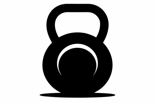 recommend clip art: kettlebell line art silhouette vector illustration