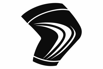 knee sleeve line art silhouette vector illustration