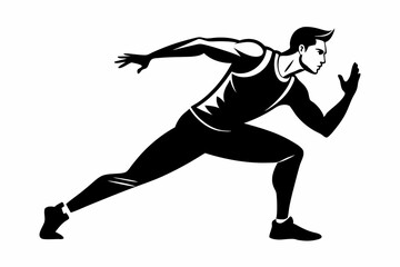 man exercise line art silhouette vector illustration