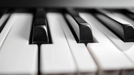 piano keys close up