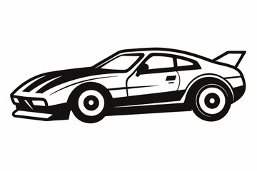 Fototapeta premium race car line art silhouette vector illustration