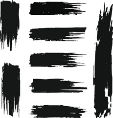 Black brush strock set 