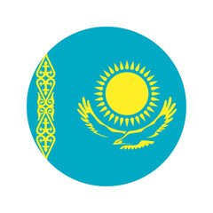 Round Kazakhstan flag icon