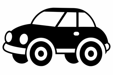 toy car line art silhouette vector illustration