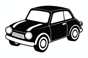 toy car line art silhouette vector illustration