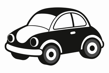 toy car line art silhouette vector illustration
