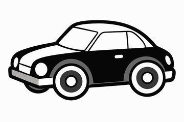 toy car line art silhouette vector illustration