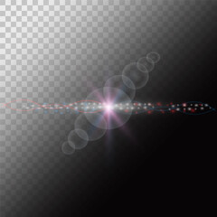 Multicolored starlight. Vector illustration of multicolored highlights