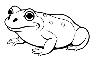 toad line art silhouette vector illustration