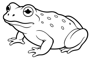 toad line art silhouette vector illustration