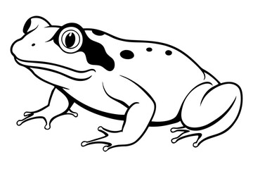 toad line art silhouette vector illustration