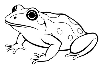 toad line art silhouette vector illustration