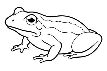 toad line art silhouette vector illustration