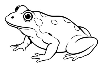 toad line art silhouette vector illustration