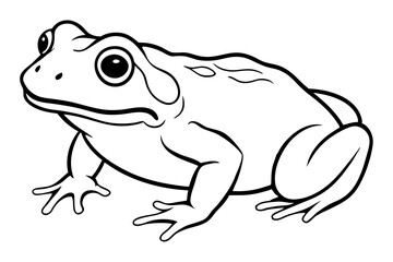toad line art silhouette vector illustration