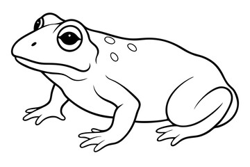 toad line art silhouette vector illustration
