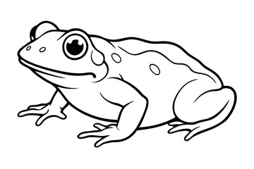 toad line art silhouette vector illustration