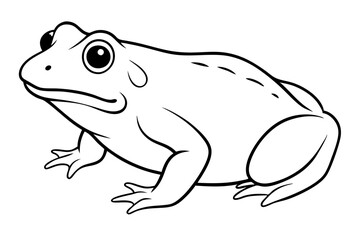 toad line art silhouette vector illustration