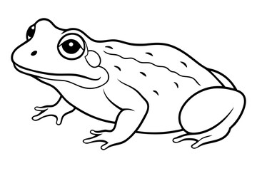 toad line art silhouette vector illustration