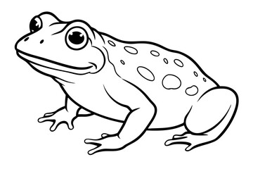 toad line art silhouette vector illustration