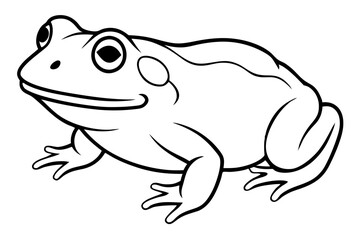 toad line art silhouette vector illustration