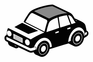 toy car line art silhouette vector illustration